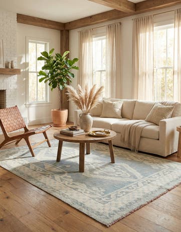 8' x 9' 10 Hand Knotted Moroccan Wool Rug