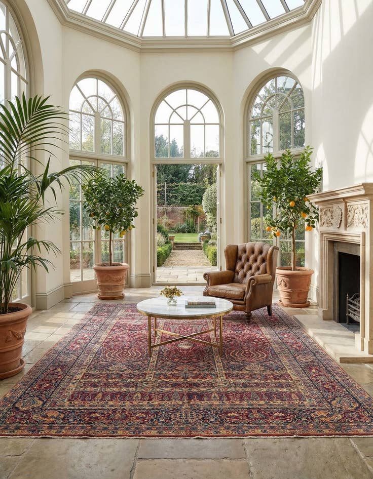 Detail image of 9' 11 x 14' 2 Kerman Wool Rug