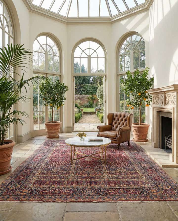 9' 11 x 14' 2 Kerman Wool Rug