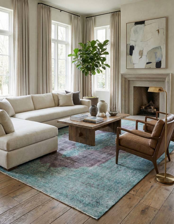 Detail image of 9' 4 x 13' 3  Hand Knotted Ultra Vintage Persian Wool Rug