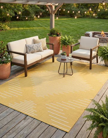 7' 10 x 10' Easy-Clean Modern Indoor / Outdoor Rug