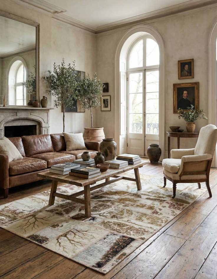 Detail image of 5' 4 x 7' 8  Hand Knotted Ultra Vintage Persian Wool Rug