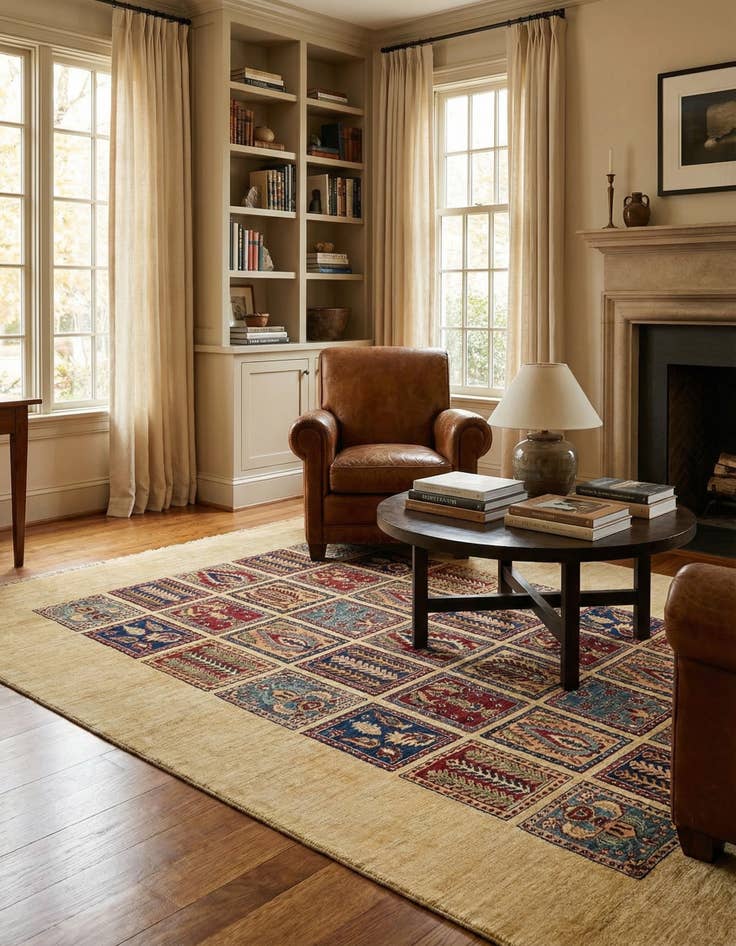 Detail image of 5' 4 x 6' 9 Hand Knotted Ariana Ziegler Rug
