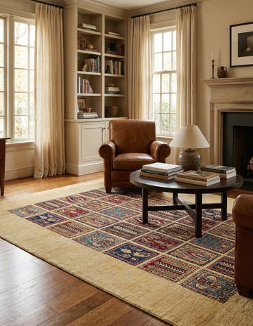 5' 4 x 6' 9 Hand Knotted Ariana Ziegler Rug