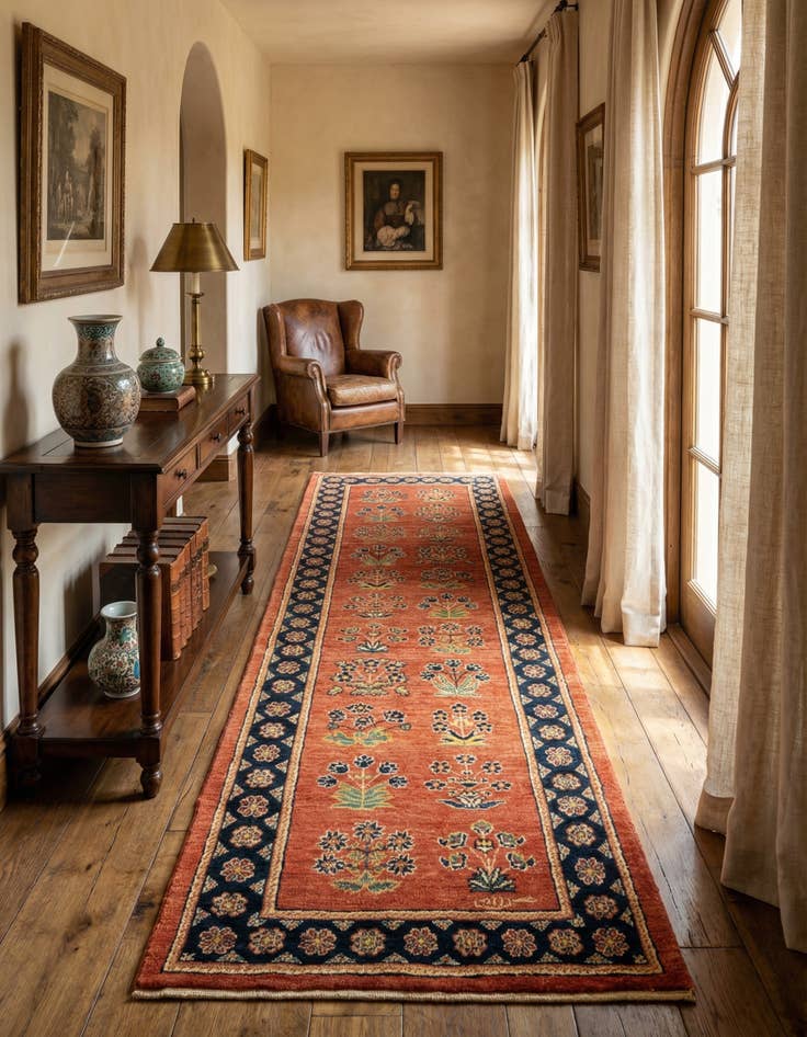 Detail image of 2' 3 x 6' 4 Luribaft Wool Runner Rug