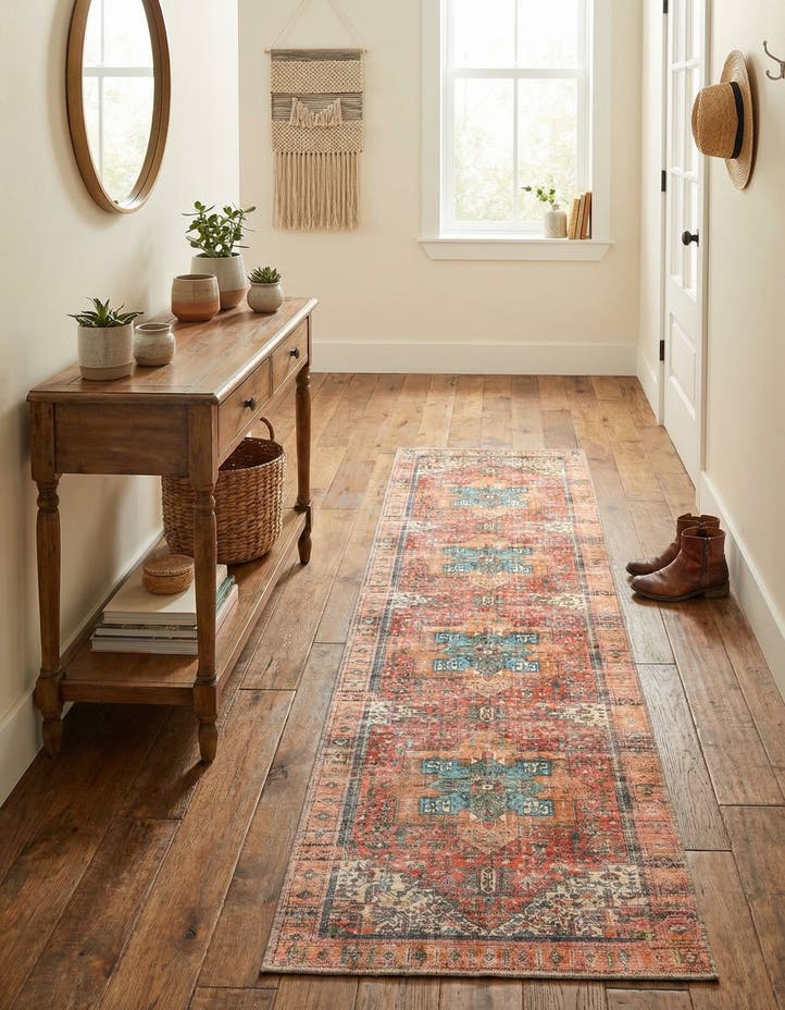2' x 8' Washable Timeless Runner Rug
