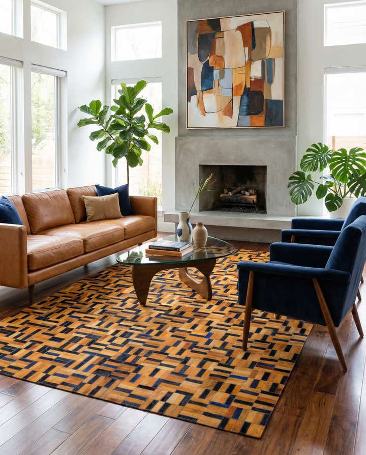 5' x 7' 11 Cowhide - Patchwork Rug