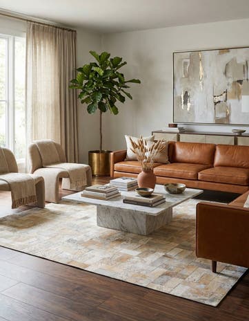 5' 3 x 8' 3 Cowhide Rug