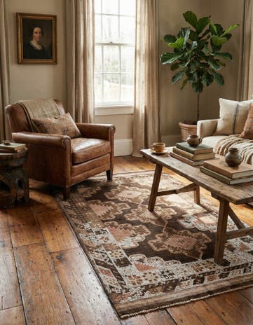 3' 5 x 6' 3 Hand Knotted Ultra Vintage Persian Wool Rug