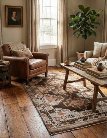 3' 5 x 6' 3 Hand Knotted Ultra Vintage Persian Wool Rug