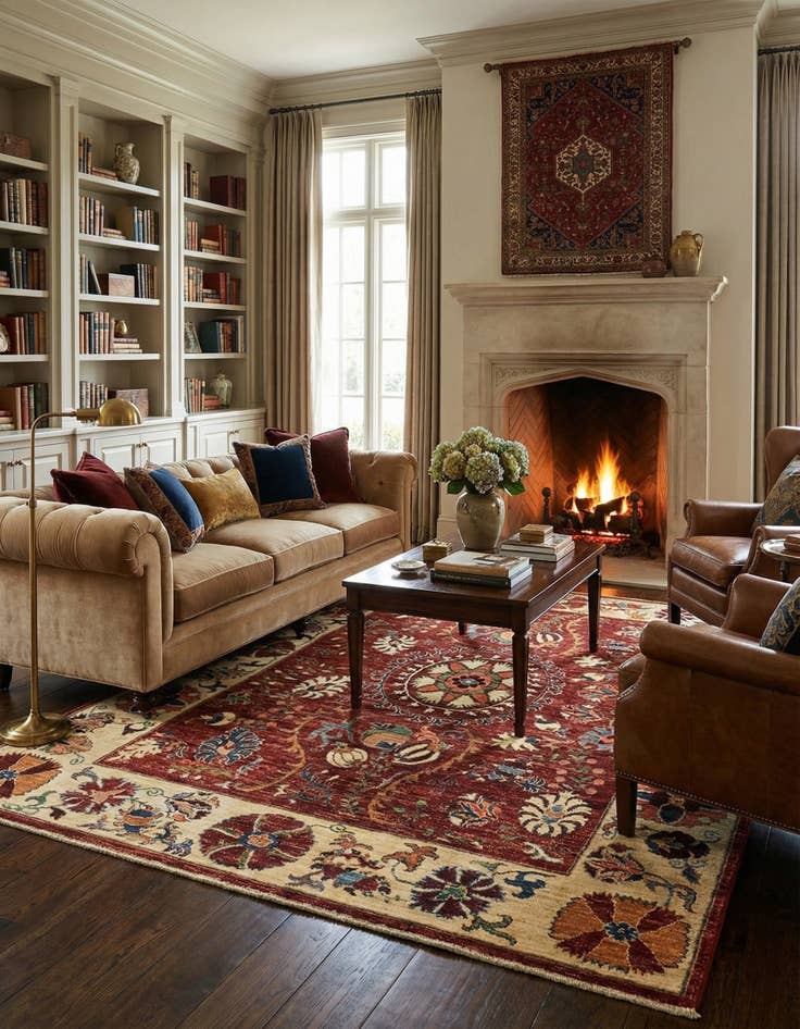 Detail image of 5' x 6' 9  Hand Knotted Ariana Ziegler Rug