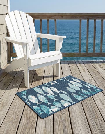 2' x 3' Easy-Clean Coastal Indoor / Outdoor Rug