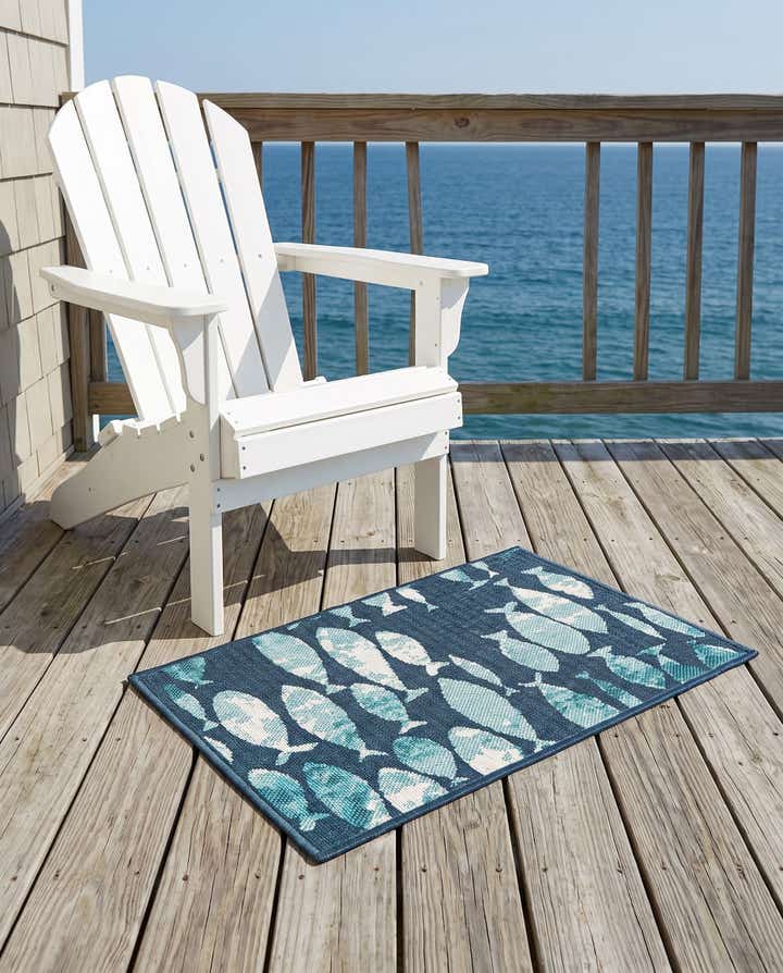 2' x 3' Easy-Clean Coastal Indoor / Outdoor Rug