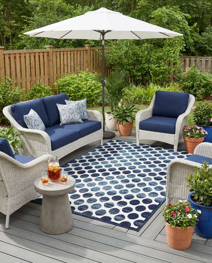 6' x 9' Easy-Clean Sabrina Soto Indoor / Outdoor Rug
