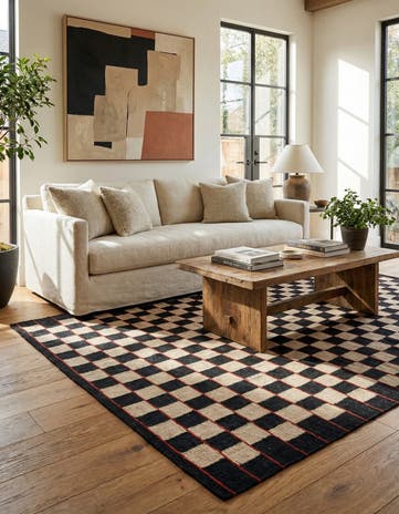 4' 2 x 5' 9 Hand Woven Kilim Modern Wool Rug