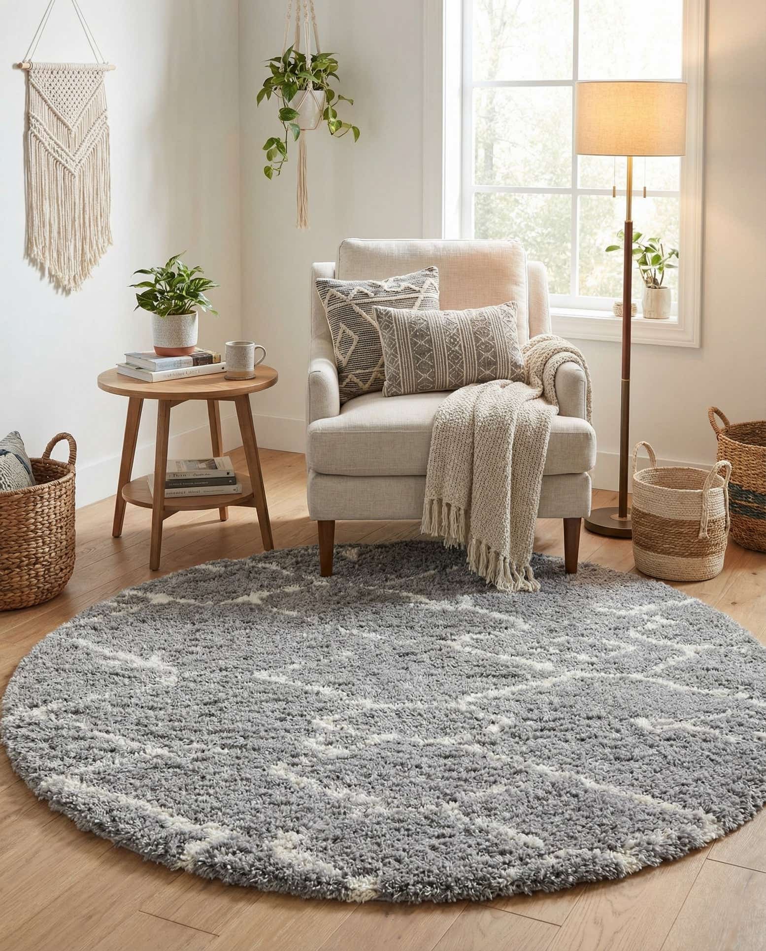 8' x 8' Infinity Shag Round Rug