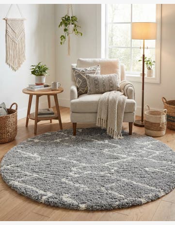8' x 8' Infinity Shag Round Rug