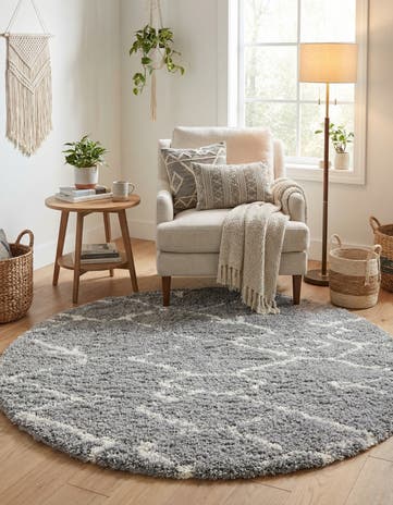8' x 8' Infinity Shag Round Rug