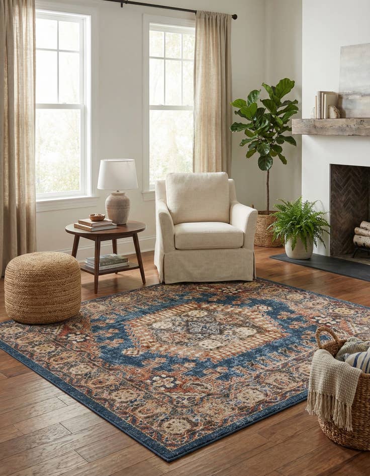 Detail image of  5' 3 x 5' 3 Eden Square Rug