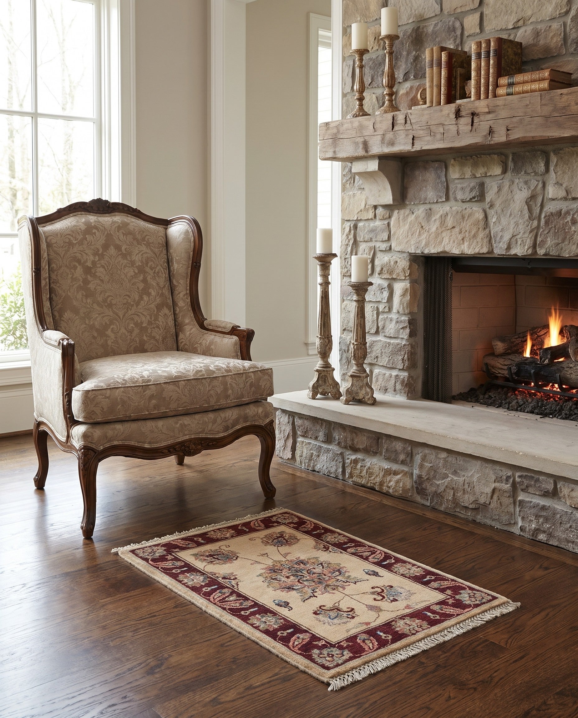 2' x 3' Hand Knotted Ziegler Rug