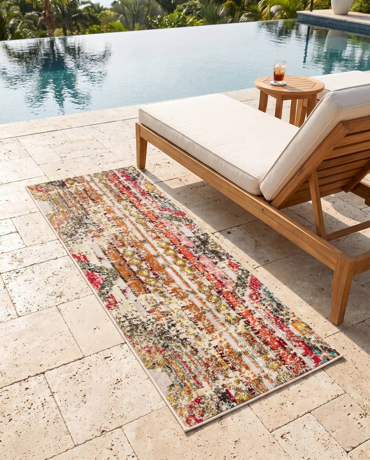 Detail image of 2' x 5' Easy-Clean Casablanca Indoor / Outdoor Runner Rug