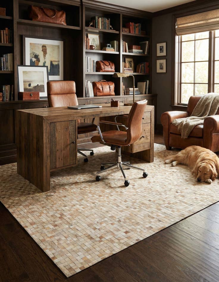 Detail image of  8' 2 x 10' Cowhide - Patchwork Rug