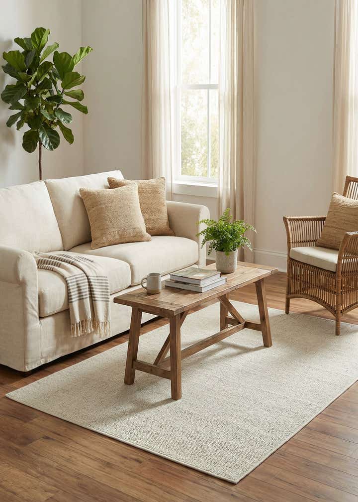 4' 1 x 6' 1 Easy-Clean Solid Indoor / Outdoor Rug