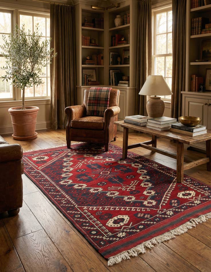 Detail image of 3' 6 x 5' 7  Hand Knotted Anatolian Wool Rug