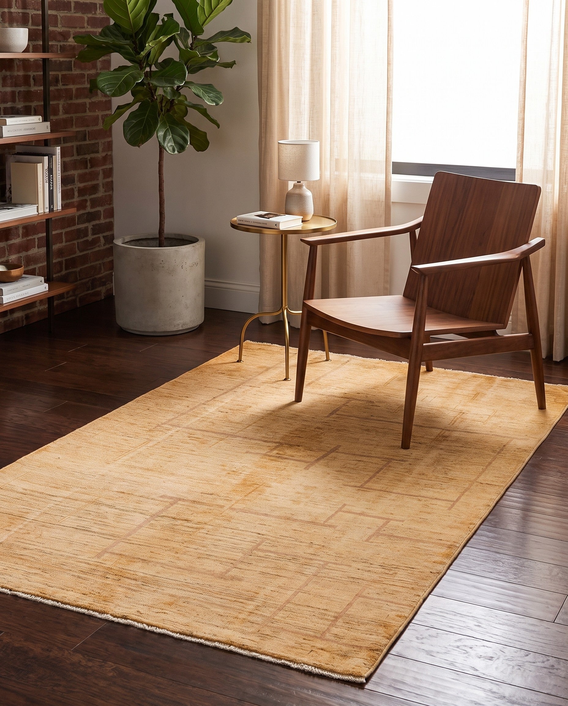 4' x 5' 9 Hand Knotted Modern Ziegler Rug