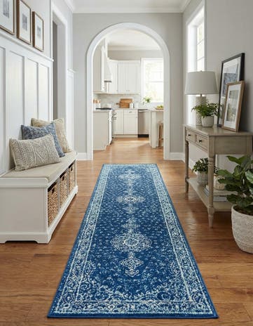 Navy Blue Dover Runner Rug