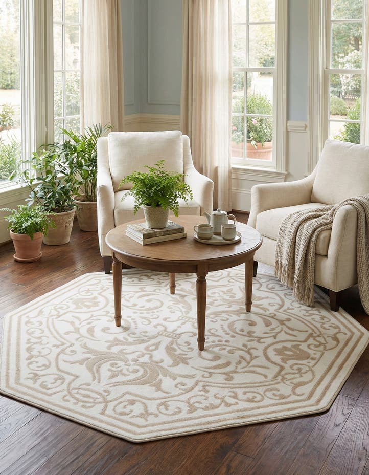 5' 3 x 5' 3 Hermitage Octagon Rug
