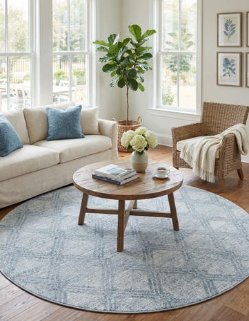 7' 10 x 7' 10 Kamala Washable Round Rug