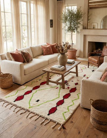 5' x 8' 5 Hand Knotted Moroccan Wool Rug