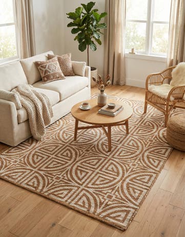 6' 1 x 9' Hand Woven Chenille Jute Rug