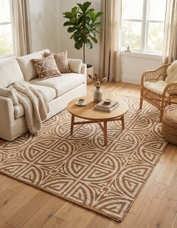 6' 1 x 9' Hand Woven Chenille Jute Rug