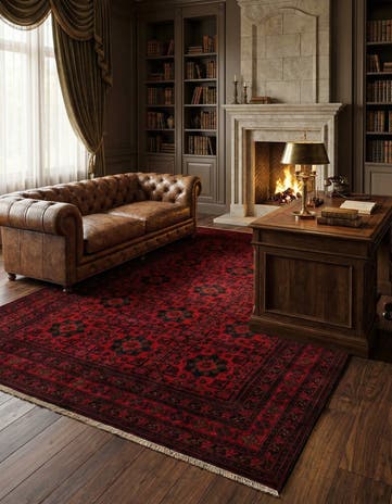 6' 6 x 9' 8 Hand Knotted Khal Mohammadi Wool Rug