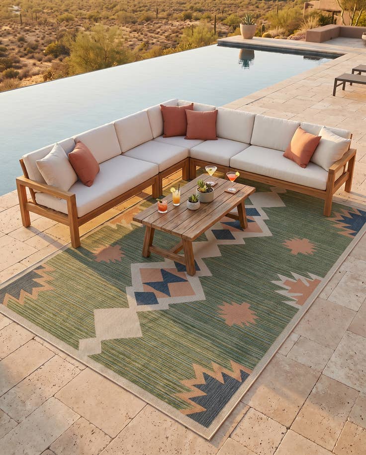 Detail image of 240cm x 335cm Easy-Clean Baja Indoor / Outdoor Rug