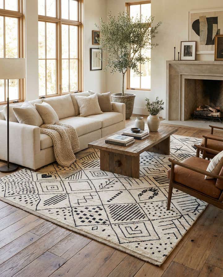 10' 1 x 14' Hand Knotted Moroccan Wool Rug