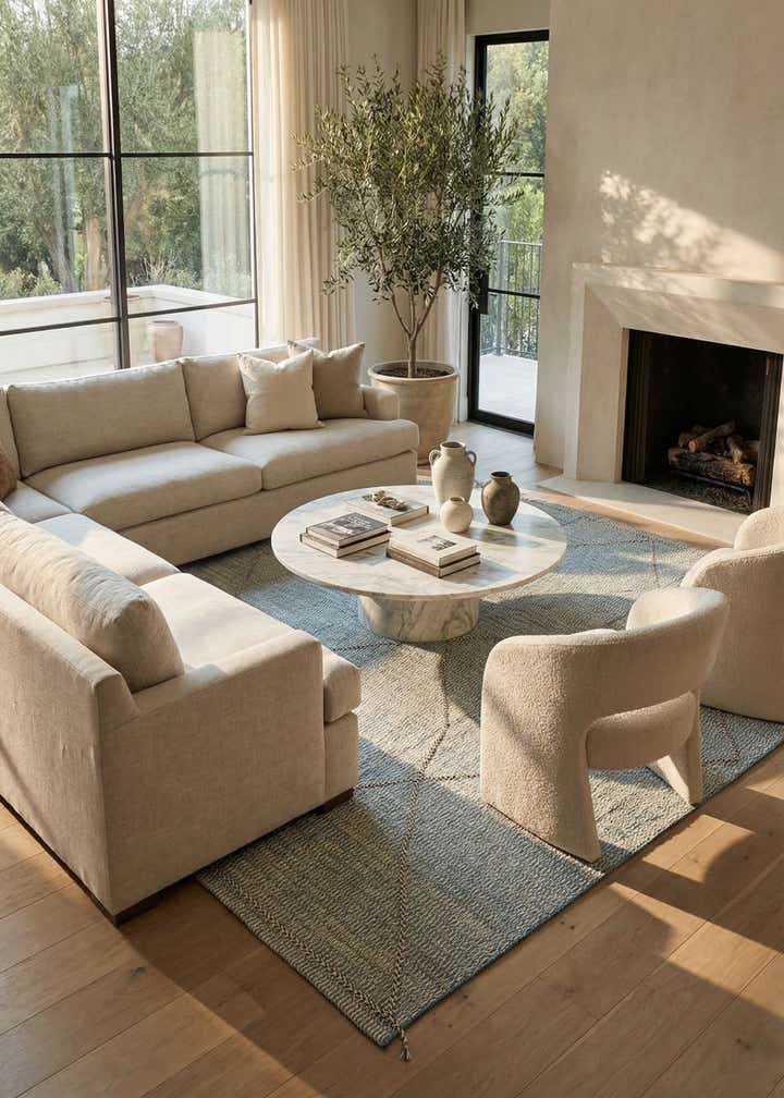 9' 9 x 14' 2 Hand Knotted Darya Wool Rug