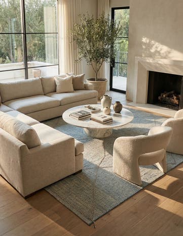 9' 9 x 14' 2 Hand Knotted Darya Wool Rug