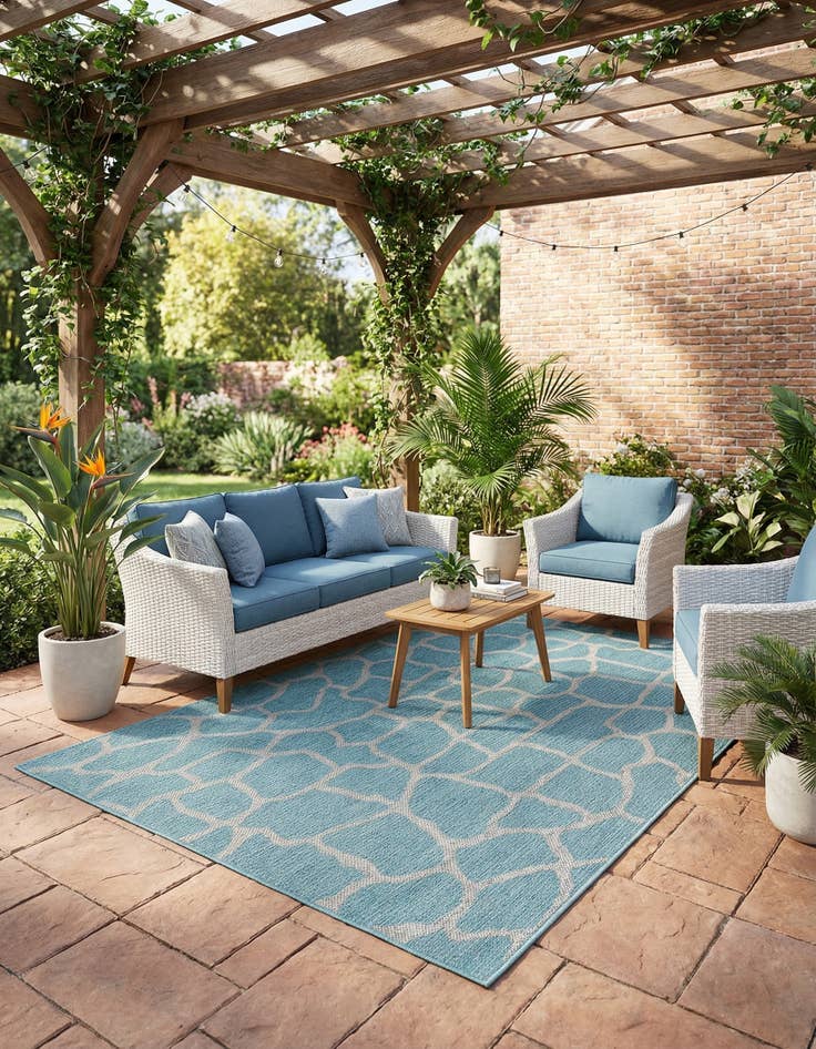 Detail image of  4' x 6'  Washable Safari Indoor / Outdoor Rug