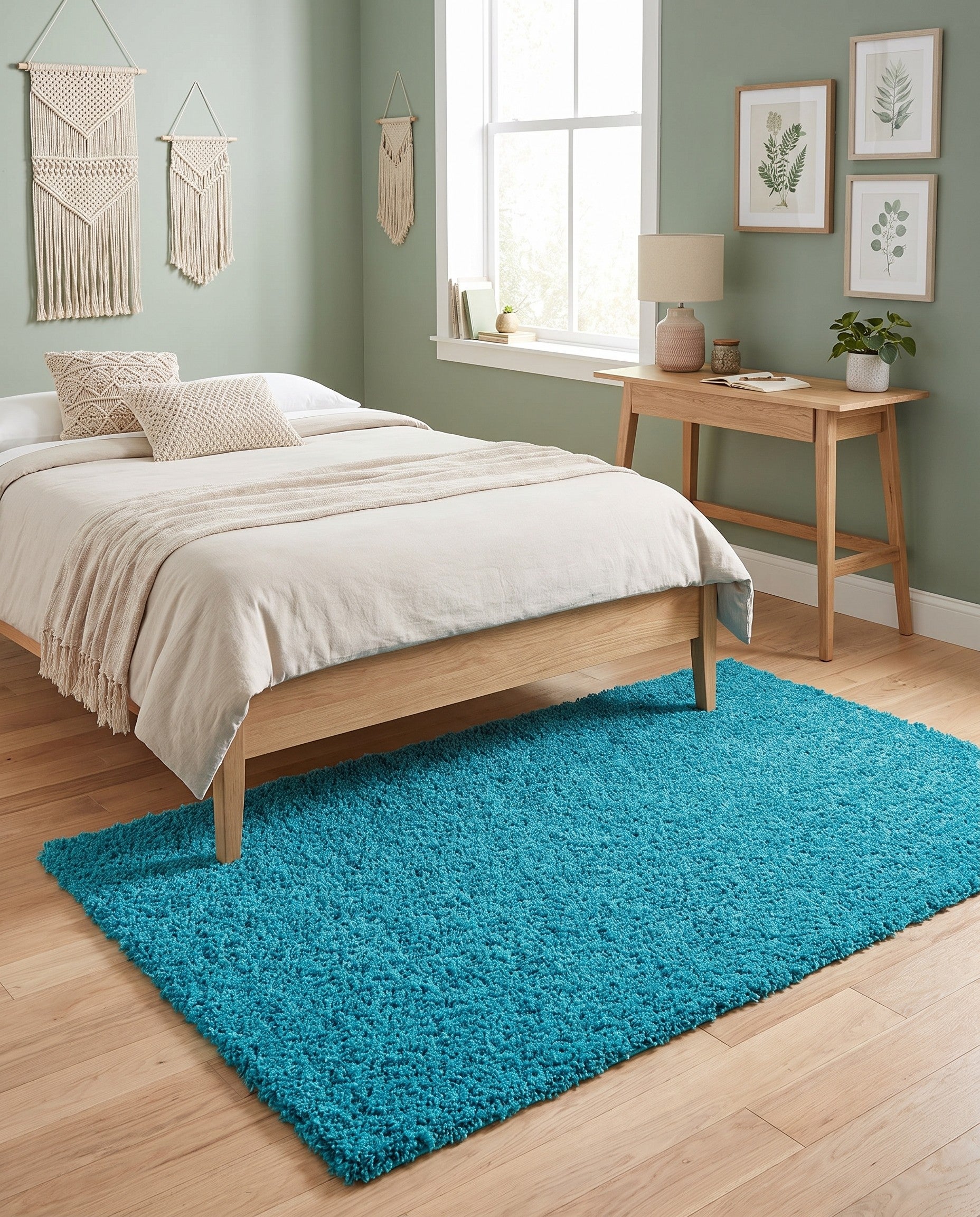 5' 3 x 8' Solid Shag Rug
