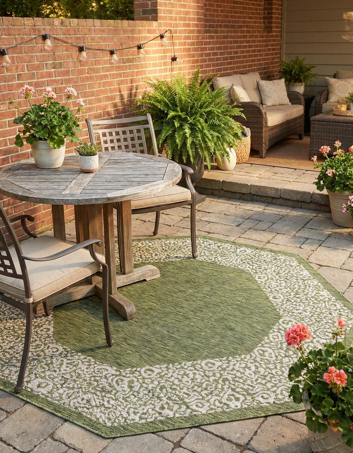 7' 10 x 7' 10 Easy-Clean Border Indoor / Outdoor...