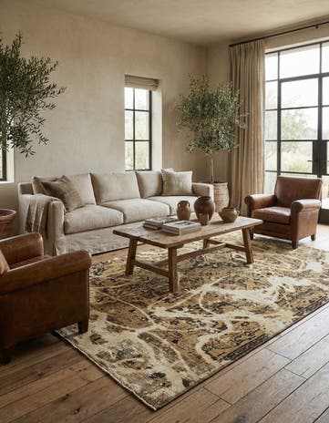 5' 3 x 6' 8 Hand Knotted Ultra Vintage Persian Wool Rug