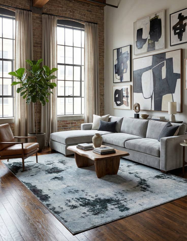 Detail image of  6' 7 x 8' 9  Hand Knotted Ultra Vintage Persian Wool Rug