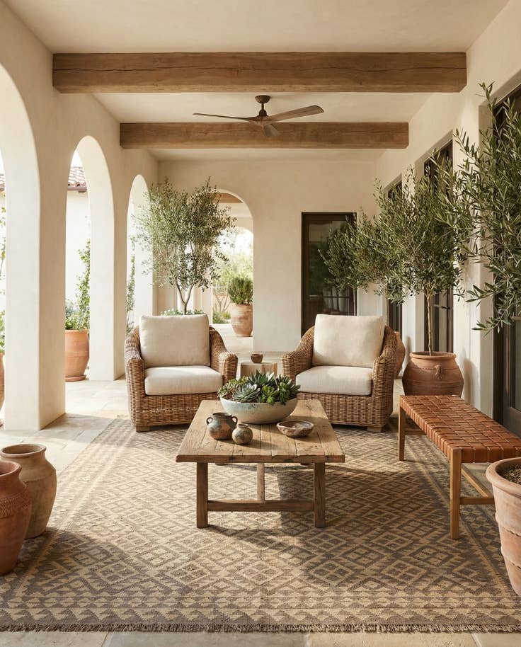 Detail image of 6' 8 x 9' 7 Hand Woven Kilim Maymana Wool Rug