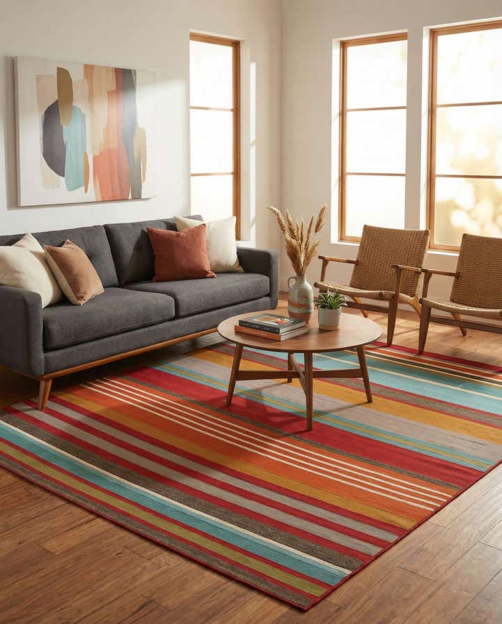 6' x 9' Easy-Clean Modern Indoor / Outdoor Rug
