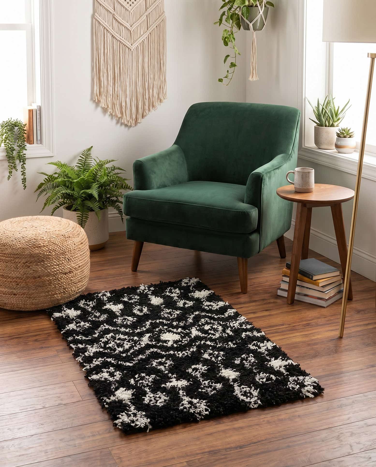 2' x 3' Moroccan Trellis Shag Rug