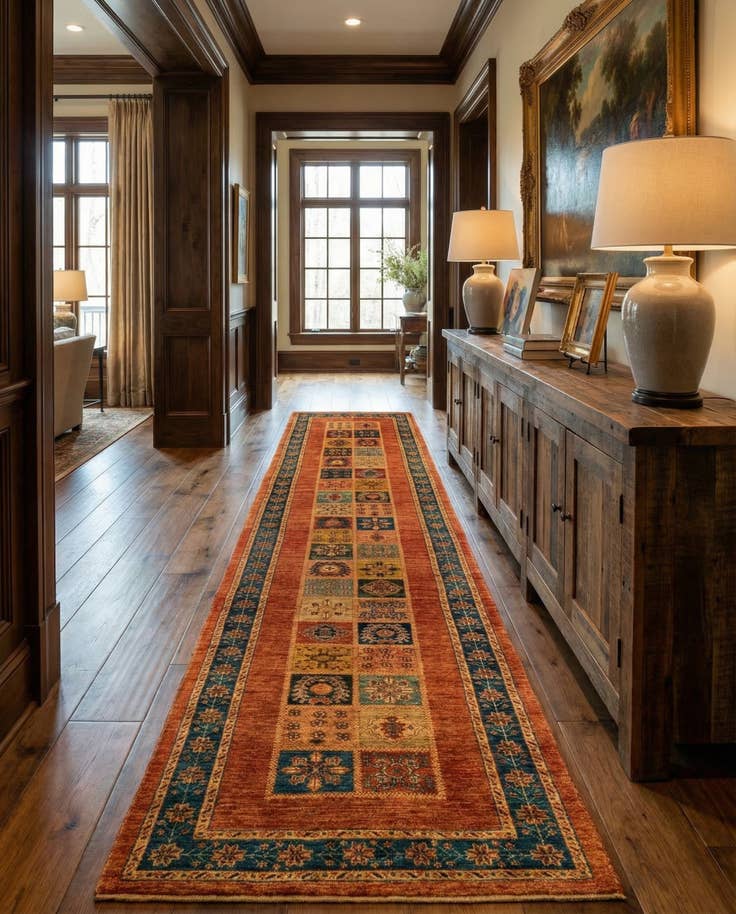 Detail image of 2' 10 x 12' 8 Luribaft Wool Runner Rug