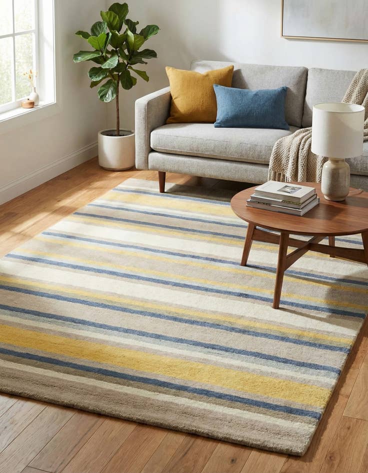 Detail image of 4' x 5' 7 Luna Wool Rug